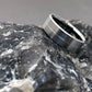Flat Profile Titanium Ring with a Centered Solid Narrow Platinum Inlay