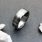 Titanium Ring with a Wide Solid Platinum Inlay, optional widths for Men and Women