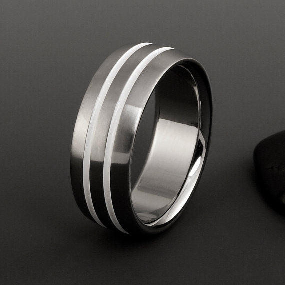 Titanium White Pinstripe Men&