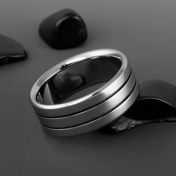 Titanium Engagement Ring- Men&