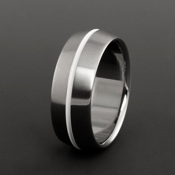 Whit Titanium Ring