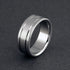 Men's wedding ring titanium stripe