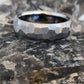 Titanium 6al-4v aerospace grade ring in a domed profile with our faceted "Mosaic" finish