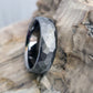 Titanium 6al-4v aerospace grade ring in a domed profile with our faceted "Mosaic" finish
