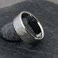 Titanium Hammered Ring in a Flat Profile, Simple Subtle Texture
