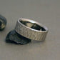 Titanium Ring with our "White Ash Tree" Wood Grain / Tree Bark Texture
