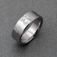 Titanium Hammered Ring in a Flat Profile, Simple Subtle Texture