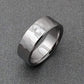 Titanium Hammered Ring in a Flat Profile