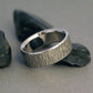 Titanium Ring with our "White Ash Tree" Wood Grain / Tree Bark Texture