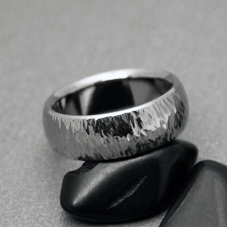 Custom Engraved Wedding Band Titanium