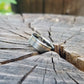 Titanium Band - Off Center 18k Solid Rose Gold Pinstripe