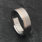 Titanium Band - Off Center 18k Solid Rose Gold Pinstripe