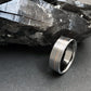 Platinum and 18k Rose Gold Titanium Ring, Mixed Metal Jewelry