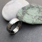 Titanium Ring with a Wide Solid Platinum Inlay, optional widths for Men and Women
