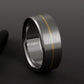 Handmade Titanium and 18k Gold Wedding Band