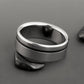 Unisex Titanium Black Engagement Ring