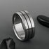 Titanium Wedding Ring- Black Pinstripe Titanium Ring
