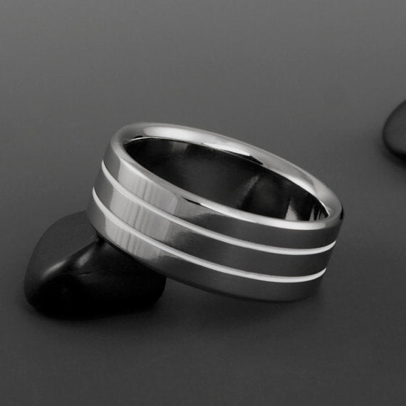 Handcrafted Titanium Engagement Ring