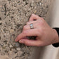 Titanium Band - Two 18k Solid Gold Pinstripes on Either Side