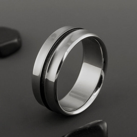 Titanium Black Engagement Ring