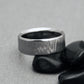 Titanium Ring - "Black Oak Tree" original wood grain finish
